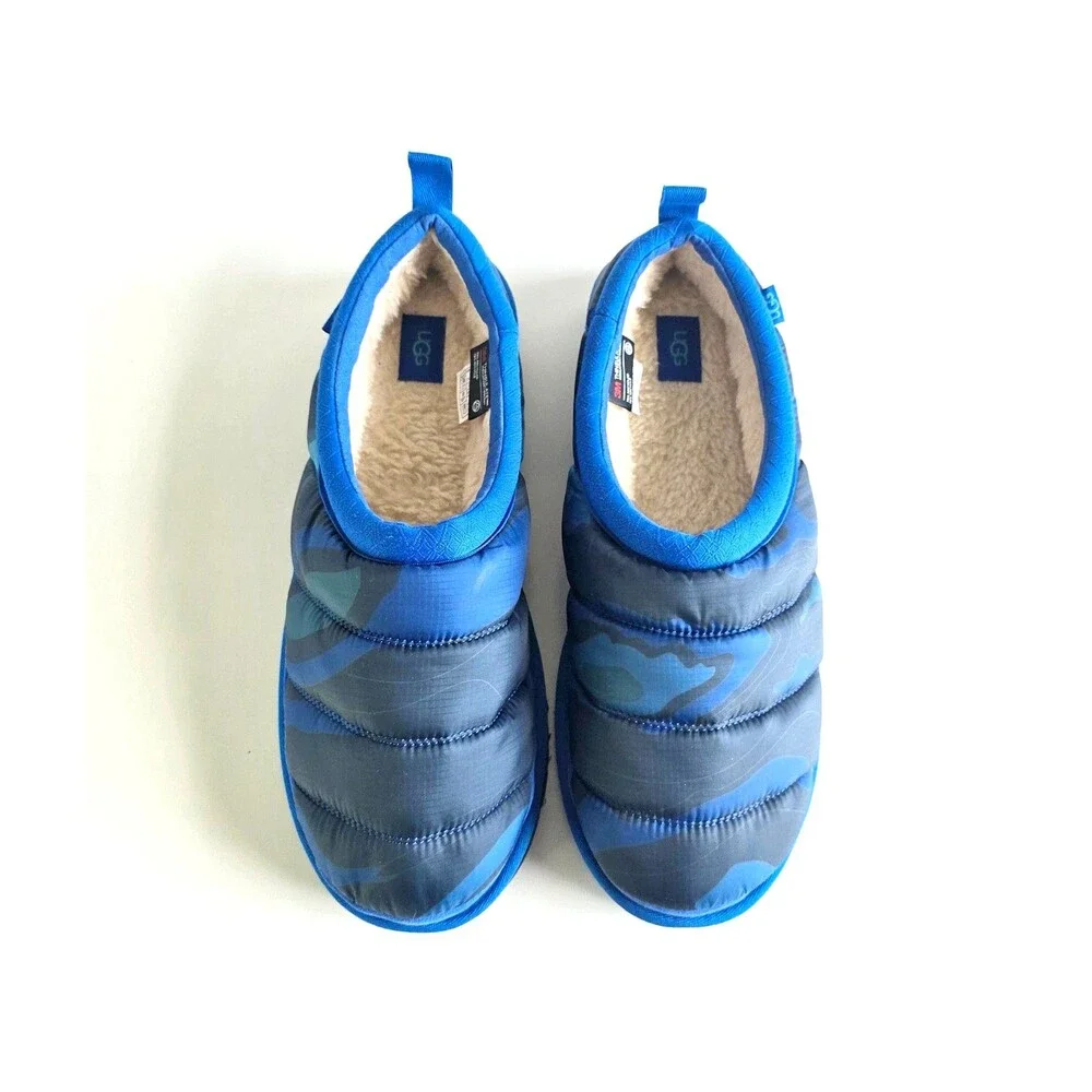 UGG Men's Tasman LTA Cali Topo Slippers Ocean Blue Camo Puff Sz 12 45